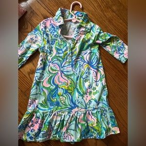 Lilly Pulitzer Girls 3/4 sleeve cotton dress
